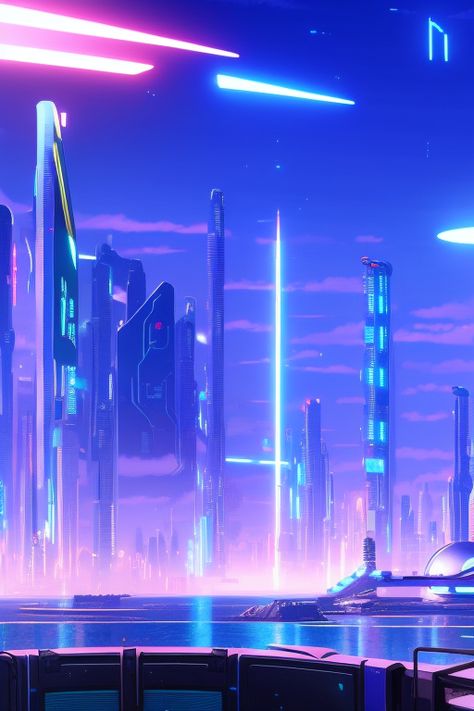 Futuristic Anime, Cyberpunk, Disneyland, Digital Art, Wallpapers, Anime