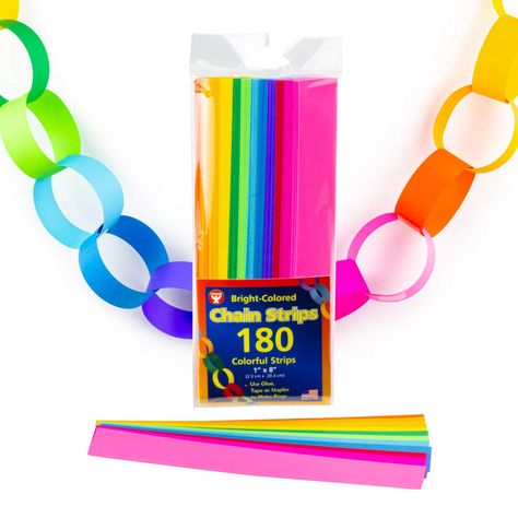 PRICES MAY VARY. Title: Hygloss Products Bright Paper Chain Strips for Kids Arts and Crafts, Decorations, Classroom Activities Colors-720 Pieces (1" x 8"), Assorted Colors. Product Type: Categories > Crafting > Paper & Paper Crafts > Paper > Art Tissue & Crepe Paper > Crepe Paper Kids Arts And Crafts, Paper Chain, Troll Party, Paper Chains, Holiday Tablescapes, Decorating Themes, Metallic Paper, Weaving Projects, Crafting Paper