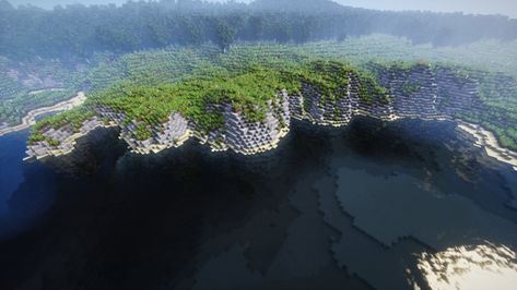 Minecraft Custom Cliff, Minecraft Terraforming, Minecraft Terrain, Island Minecraft, Minecraft Landscape, Minecraft Addons, World Of Warcraft Game, Warcraft Game, Minecraft Garden