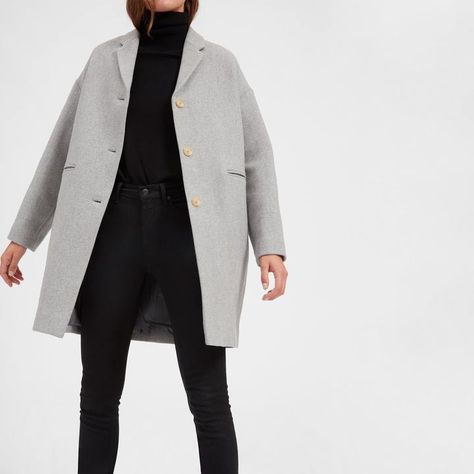 The Cocoon Coat Minimal Fashion New york fashion #newyork #minimal  #fashion Cocoon Coat Outfit, Minimalist Capsule Wardrobe, Coat Outfit, Cocoon Coat, Winter Boho, American Staffordshire Terrier, American Staffordshire, Staffordshire Terrier, Coat Outfits