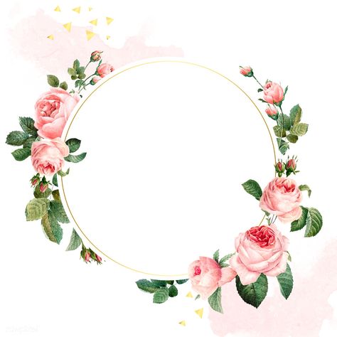 Blank round pink roses frame vector on white and pink background | free image by rawpixel.com / busbus Baground Edit, Frame Svg Free, 손 로고, Frame Flowers, Pink And White Background, Wedding Invitation Background, Flowers Frame, Rose Wedding Invitations, Save The Date Karten