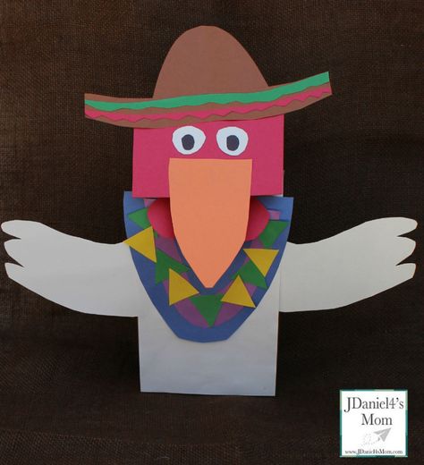 Cinco de Mayo for Kids Paper Bag Chicken Puppet Cinco De Mayo For Kids, Chicken Puppet, Summer Crafts For Toddlers, May Crafts, Paper Bag Puppets, 5 De Mayo, Fun Games For Kids, Kindergarten Art, Summer Crafts