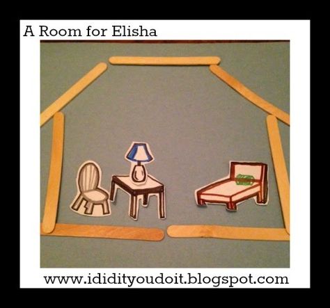 I Did It - You Do It: A Room for Elisha Elijah And Elisha, Sabbath School Crafts, Kindergarten Sunday School, Toddler Sunday School, Christmas Sunday School, The Boy King, Bible Crafts Sunday School, Preschool Bible Lessons, Children's Church Crafts