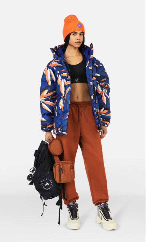 Stella McCartney - Sports Style Navy Blue Adidas, Sports Style, Tangerine Orange, Adidas By Stella Mccartney, Padded Coat, Women Lifestyle, Stella Mccartney Adidas, Blue Adidas, Padded Jacket