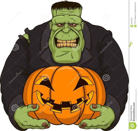 Zombie Frankenstein, Frankenstein Pictures, Zombie Pumpkin, Monster Pumpkin, Cartoon Zombie, Halloween Cut Outs, Frankenstein Art, Pumpkin Tattoo, Monster Ideas