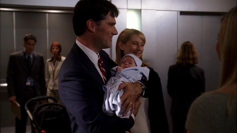 Haley & Hotch introducing new baby son Jack Haley Hotchner, Meredith Monroe, Behavioral Analysis Unit, Jennifer Jareau, Aaron Hotchner, Thomas Gibson, Behavioral Analysis, Crimal Minds, Matthew Gray