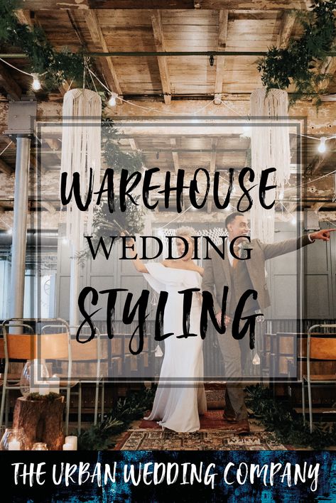 Industrial warehouse city wedding shoo. Lots of styling inspiration in this indutrial shoot. Lots of greenery, modern wedding styling. Macrame for you boho brides to swoon over. head to our city wedding blog now for all the gorgeousness. Urban Industrial Wedding Decor, Urban Industrial Wedding, Industrial Warehouse Wedding, Industrial Elegant Wedding, Industrial Wedding Venue Decor, Masculine Wedding Decor, Warehouse Wedding Decor, Modern Glam Wedding Decor, Modern Industrial Wedding Decor