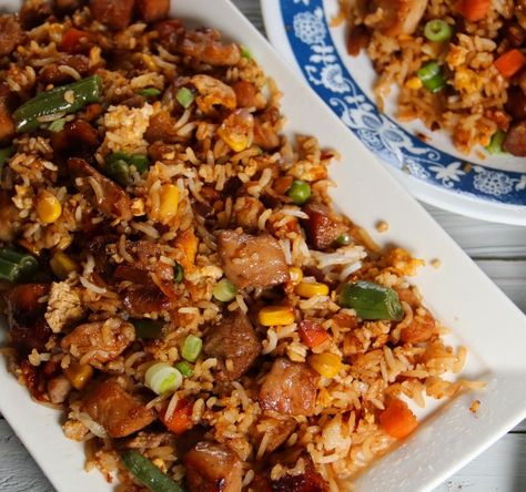 Honey Pork Fried Rice - Cook n' Share Pork Fried Rice Marinade, Honey Pork, Garlic Fried Rice, Ginger Pork, Pork Fried Rice, Vegetable Rice, Garlic Fries, Rice Casserole, Chinese Cooking