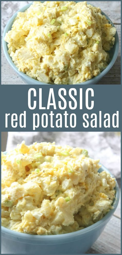 Red Potato Salad 2 Red Potato Salad Recipe, Potatoes And Eggs, Best Potato Salad, Best Potato Salad Recipe, Southern Potato Salad, Red Potato Salad, Potato Salad Recipe Easy, Baked Potato Salad, Red Potato