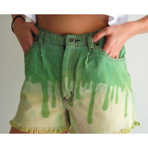 Items similar to Unique Green Slime Dyed Vintage Unisex High Waisted... ❤ liked on Polyvore featuring shorts, short jean shorts, high waisted shorts, vintage shorts, vintage jean shorts and vintage high waisted shorts Jean Shorts High Waisted, Green Slime, Vintage High Waisted Shorts, Vintage Jean Shorts, High Waisted Jean Shorts, High Rise Denim Shorts, How To Make Clothes, High Rise Denim, Vintage Shorts