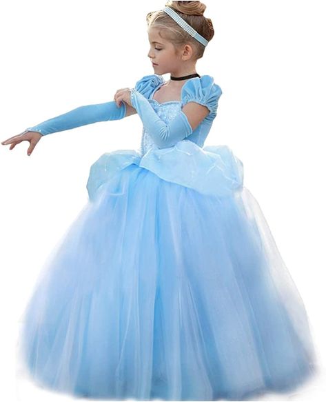 Belle Dress Up, Cinderella Dress Up, Cinderella Dress For Girls, Princess Dress Costume, Princess Costumes For Girls, Princess Belle Dress, Toddler Costumes Girl, Toddler Girl Halloween, Costume Toddler