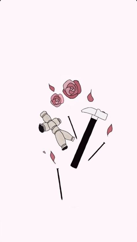 Nobara Hammer And Nails, Nobara Tattoo Design, Nobara Flower Tattoo, Nobara Curse Tattoo, Kugisaki Nobara Wallpaper, Nobara Tattoo, Nobara Kugisaki Tattoo Idea, Nobara Aesthetic, Jujutsu Kaisen Nobara Wallpaper