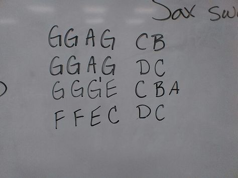 My band teacher gave me happy birthday notes!! ( for my alto saxophone ) Happy Birthday Alto Sax Sheet Music, Alto Saxophone Sheet Music With Letters, Saxophone Notes Alto, Songs To Play On Alto Saxophone, Alto Saxophone Sheet Music For Beginners, Alto Saxophone Fingering Chart, Saxophone Songs, Band Clarinet, Saxophone Notes