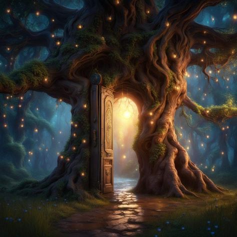 Magic Door Fantasy Portal, Books Nooks, Fantasy Door, Cover Novel, Whimsical Aesthetic, Fairy Doors, Dungeons And Dragons Homebrew, Indoor Playground, Fantasy Art Landscapes