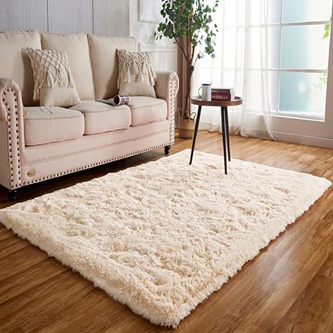 Obundi Rugs for Little Room Non-Slip Faux Fur Rugs for Living Room Bedroom,Luxurious Fluffy Area Rugs Thick Pile Carpets (Beige,80×120 cm) Comfy Rugs, Fluffy Rugs, Plush Rugs, Rugs Washable, Living Room Classic, Carpets For Kids, Rugs Bedroom, Traditional Dining Rooms, High Pile Rug