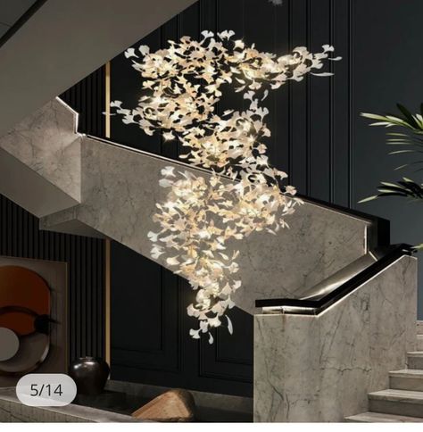 Leaf Ceiling, Chandelier Kitchen, Ginkgo Tree, Garden Estate, Creative Lamps, Estate Garden, Kitchen Dining Table, Luxury Bedroom, Ceiling Chandelier