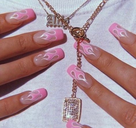 iconic fashion on Twitter: "Details… " Ombre Nail Design, Pink Flames, Baby Boomers Nails, Gel French Manicure, Cow Nails, Valentine Nails, Galaxy Nails, Nail Design Inspiration, Summer Acrylic Nails