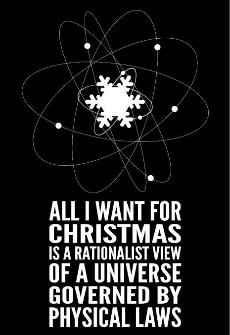 Atheist Christmas Card (courtesy of Science Gallery Dublin) Atheist Christmas, Science Gallery, Thomas Aquinas, Question Everything, Virginia Woolf, Winter Solstice, All I Want, Yule, Critical Thinking