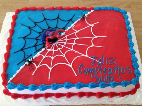 Spiderman cake Spiderman Ice Cream Cake, Spiderman Ice Cream, Boys Cake, Spiderman Party, Spiderman Cake, Buttercream Cakes, Cakes For Boys, Ice Cream Cake, Buttercream Cake