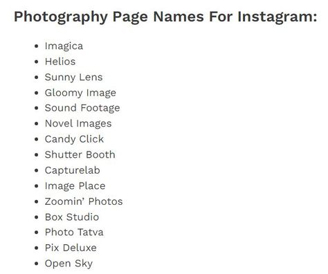 Photography Page Names For Instagram Ig Username Ideas For Photography, Names For Pages On Instagram, Instagram Id Name For Art Page, Quotes Page Name Ideas, Photography Ig Name Ideas, Aesthetic Name For Art Page On Instagram, Username For Photography Page, Photography Instagram Page Idea, Instagram Username For Art Page