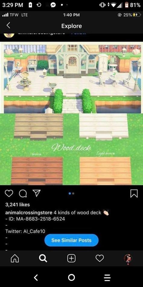 Acnh White Decking Code, Acnh House Path, Acnh Porch Designs, Animal Crossing Walkway Design, Animal Crossing Boden Design, Acnh Boden Design, Acnh Wood Deck, Animal Crossing Wood Path, Acnh Deck Design Code