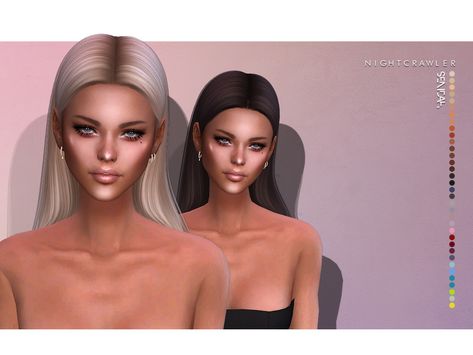 Sims 4 Hair Nightcrawler, Alfa Sims 4 Cc, Sims 4 Alfa Hair, Sims 4 Nightcrawler Hair, Sleek Back Hair, The Sims 4 Cabelos, Sims 4 Tsr, Alpha Cc, Cc Hair