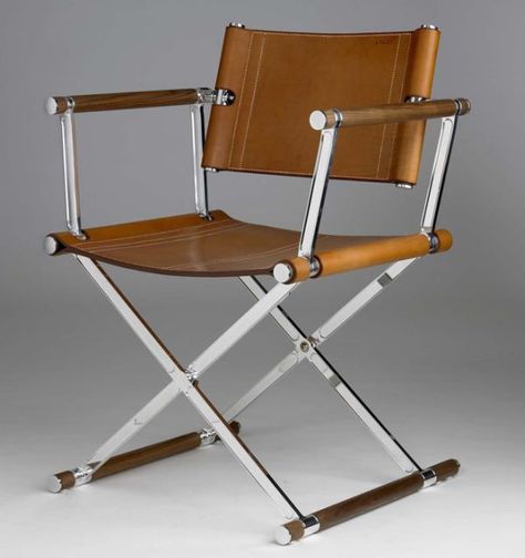 Classic Director’s Chair | Home Crux Director's Chair, Furniture Interior Design, Directors Chair, Camping Furniture, Folding Chairs, American Walnut, Bespoke Furniture, Stainless Steel Frame, Bespoke Design