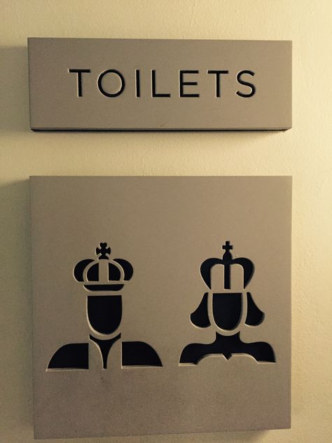 Gender Neutral Bathroom Signs, Wc Icon, Bathroom Symbols, London Palace, Cute Bathroom Signs, Unisex Bathroom Sign, Toilet Signage, Bathroom Signage, Washroom Sign