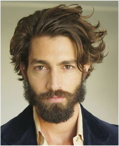 How to Handle Thick and Wavy Hair - Mister Pompadour Long Hair And Beard, Mens Hairstyles Medium, Men's Long Hairstyles, Men's Haircuts, 2015 Hairstyles, Corte De Cabelo Masculino, Medium Hair Cuts, Long Hair Styles Men, Hair And Beard Styles