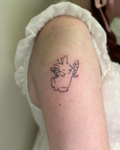 Birthday bunny Fairy 🐇🧚‍♀️ fairy bunny flash 2 inches for @3mily.mci ♥️ Ty for letting me do this super cute baby for you! 🥰 Book your next tattoo with me while spots last! Booking availability in my IG highlights. Inquire via DM or the booking inquiry link in my bio #tinytattoo #tattoo #tattooflash #customtattoo #tattoogirl #ink #tattooartist #tattooart #tattooflash #tattoolife #tattoos #tattoostyle #tattoos #fineline #finelinetattoo #finelinetattoos #finelinework #marixieinks Bunny Fairy Tattoo, Fairy Bunny Tattoo, Fairy Bunny, Bunny Fairy, Birthday Bunny, Bunny Tattoos, Ig Highlights, Fairy Tattoo, Next Tattoo