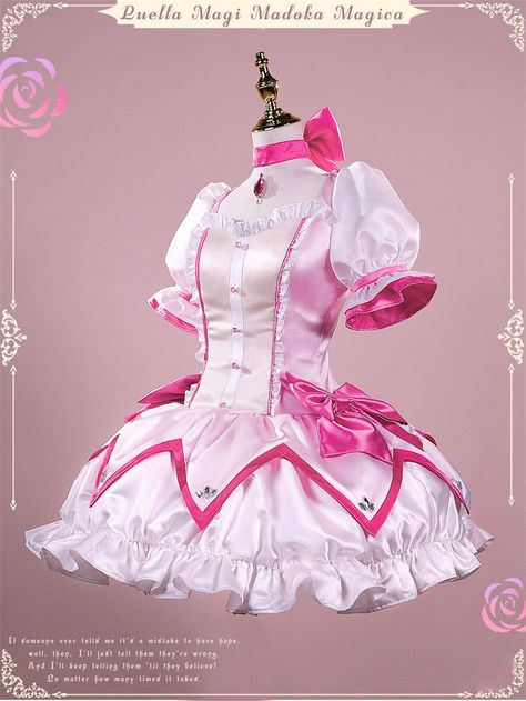 Vivi-Cos Anime Puella Magi Madoka Magica Kaname Madoka Cute Cosplay Costume Sweet Uniform Halloween Madoka Magica Outfits, Madoka Kaname Aesthetic, Madoka Kaname Cosplay, Magical Girls Outfit, Christmas Dress Aesthetic, Magical Girl Outfit Ideas, Madoka Magica Cosplay, Magical Outfits, Madoka Cosplay