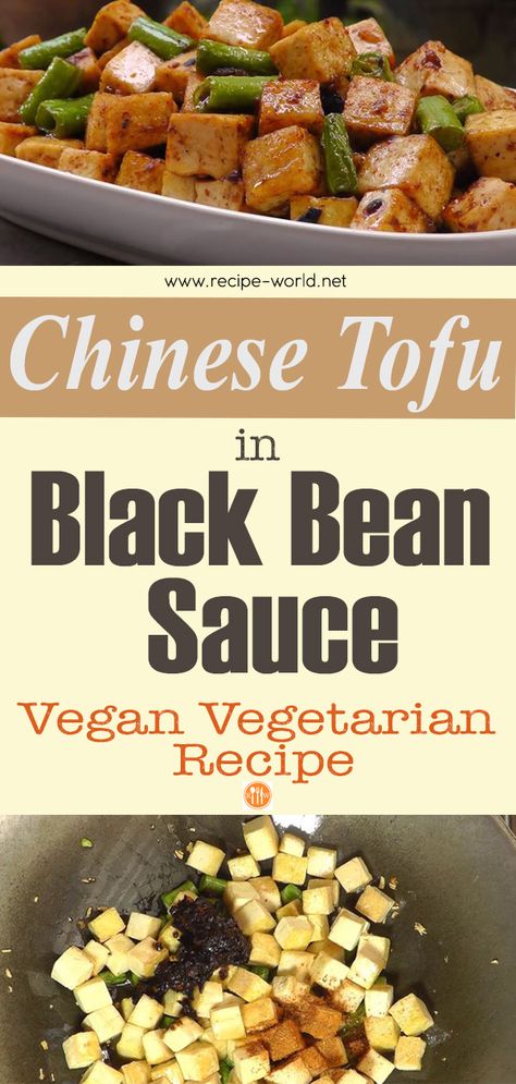 Bean Sauce Recipe, Chinese Tofu, Black Bean Sauce Recipe, Japanese Tofu, Paleo Cookbook, Vegetarian Nutrition, Bean Sauce, Vegan Sushi, Black Bean Sauce