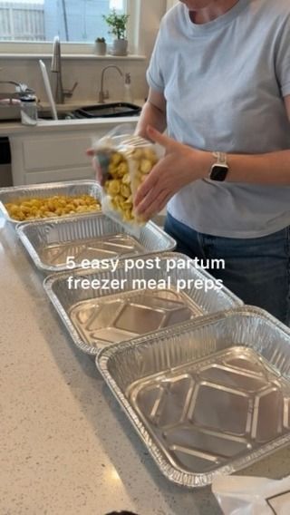 Emy Lee on Instagram: "5 of my favorite freezer meal preps for post partum (or really any busy season)! Your future self will thank you, trust me 😂  Comment “casseroles” for the link to the PDF with the 5 recipes that make 8 dishes total! It’s free, I just couldn’t fit it all in this caption haha   #budgetcoach #spendingcoach #sahm #stayathomemom #spendless #mealprep #budgetfreezerprep #budgetmealprep #postpartum #freezermeals #freezer" Postpartum Freezer Meal Prep, Protein Freezer Meals, Freezer Casserole Meals, High Protein Freezer Meals, Meals For New Parents, Postpartum Meal Prep, Postpartum Freezer Meals, Freezer Casseroles, Freezer Meals For New Moms