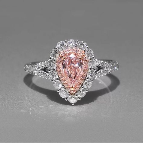 Vintage Style 2ct. Pink Crystal Silver Ring Brand New Beautiful Pink Crystal Ring For Wedding Or Party. The Ring Comes As The Same As In The Pictures Come With Box Fast Shipping In One Business Day Inlaid Jewelry, Pink Diamond Ring, Ring Trends, Heart Shaped Diamond, Wedding Band Sets, Zircon Ring, Pink Ring, Jewelry Wedding, Pink Diamond