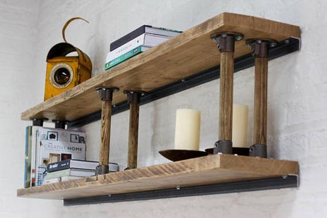 Letty Reclaimed Scaffolding Shelves with Reclaimed Vintage Scaffolding Shelves, Ladder Wall Shelf, Kitchen Wall Units, Wall Storage Systems, Great Commission, Free Reign, Vintage Ladder, Dark Steel, Wall Units