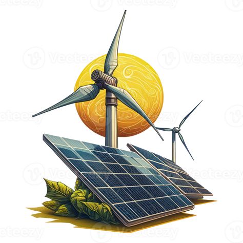 Renewable Energy Drawing, Solar Energy Drawing, Solar Energy Illustration, Solar Panel Drawing, Renewable Energy Illustration, Save Energy Paintings, Energy Conservation Poster, Conservation Poster, Renewable Energy Design