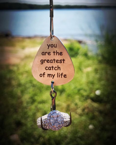 You are the greatest catch of my life August 4th 2017 fishing engagement love ❤️ Fishing Wedding Ideas Decorations, Fishing Proposal Ideas, Fishing Engagement Pictures, Fishing Weddings, Fishing Engagement Photos, Fishing Engagement, Fishing Themed Wedding, Wedding Brainstorming, Jazz Wedding