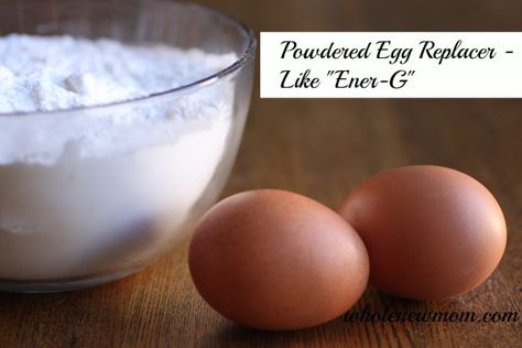 This Powdered Egg Substitute is great for egg-allergic folks or for when youve just plain run out of eggs! Works just like Ener-G Egg Replacer! Egg Replacer Recipes, Vegan Egg Substitute, Egg Substitute, Egg Replacer, Powdered Eggs, Egg Free Recipes, Substitute For Egg, Allergy Free Recipes, Allergy Friendly Recipes