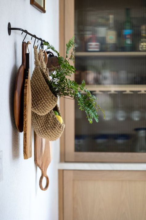 Hanging Produce Baskets In Kitchen, Wall Hooks In Kitchen, Hanging Baskets In Kitchen, Apron Hanging In Kitchen, Hanging Kitchen Plants, Hanging Aprons In Kitchen, Hanging Utensils In Kitchen, Hanging Produce Basket, Kitchen Hanging Baskets