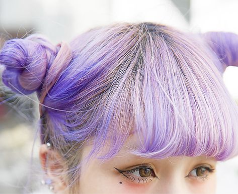 purple space buns Space Buns Aesthetic, Purple Space, Candy Hair, Space Buns, Hair Color Pastel, Fantasy Hair, Pastel Hair, Red Hair Color