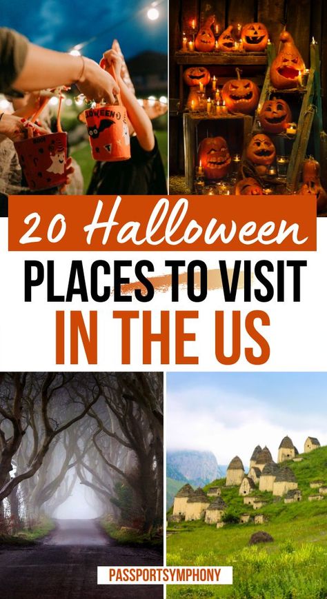 Since Halloween is right around the corner, you might be wondering which are the best places to visit on Halloween. In this post, we covered places that have rich Halloween traditions, host popular Halloween festivals, and are just very spooky. | Halloween destination | Halloween destinations America | Halloween destinations travel | best Halloween destinations | Halloween places to visit | Halloween places to go | #halloween #USA Best Places To Visit For Halloween, Places To Visit For Halloween, Witchy Places To Visit, Spooky Places To Visit, Halloween Places To Visit, Halloween Travel Destinations, Halloween Vacation Ideas, Haunted Road Trip, Oregon Halloween