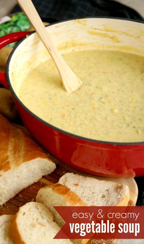 Soup And Bread, Best Vegetable Soup Recipe, Cream Of Vegetable Soup, Creamy Vegetable Soup, Soft Foods Diet, Soup Creamy, Cream Soup Recipes, Soup Vegetable, Pureed Soup