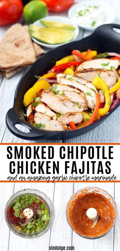 Chipotle Marinade, Chipotle Chicken Marinade, Fajitas Chicken, Summer Dinner Recipes Grill, Grilled Chicken Fajitas, Smoked Burgers, Bbq Recipes Grill, Chicken Garlic, Chicken Fajita Recipe