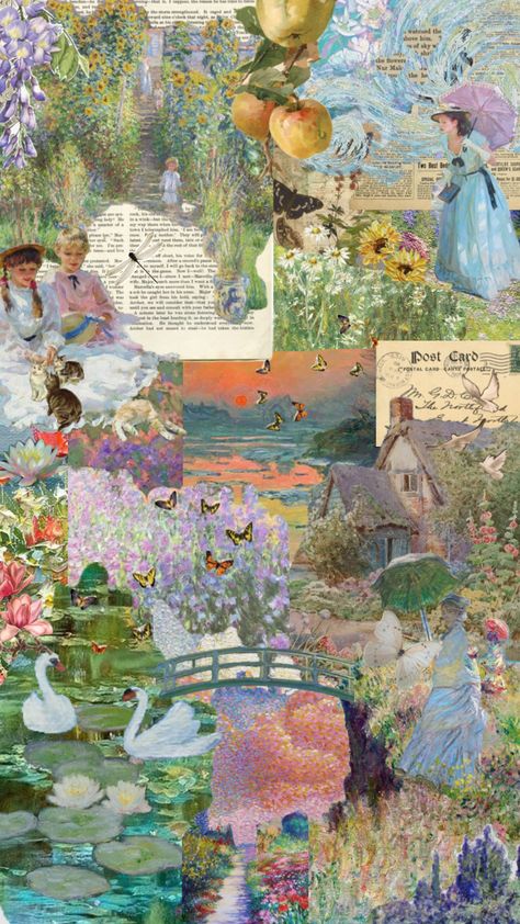 #monet #monetpainting #monetaesthetic #claudemonet #sugarplumskye #aesthetic #collageart #collageaesthetic #art #artcollage #painting #nature #vibes #foryou Monet Wallpaper, Claude Monet Paintings, Nature Vibes, Monet Art, Painting Nature, Monet Paintings, Painting People, Hippie Wallpaper, Creative Illustration