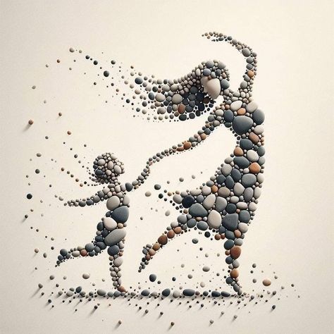 Stone Art Wall Decor, Creative Stone Art, Tumbled Rocks Crafts, فن الرسم بالمسامير, Rock Crafts Diy, Beach Rock Art, Art Craft Ideas, Rock Projects, Stone Artwork