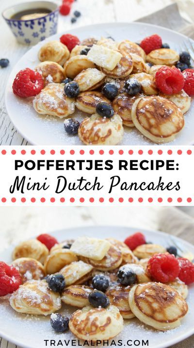 Dutch Snacks, Dutch Pancakes Recipe, Poffertjes Recipe, Mini Pancakes Recipe, Mini Dutch Pancakes, Dutch Pancakes, Savory Cakes, Mini Pancakes, Dutch Recipes