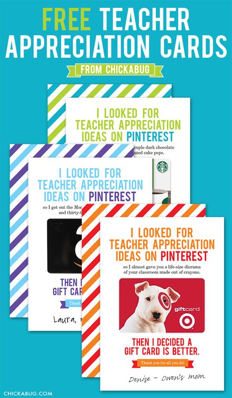 This is HANDS DOWN the easiest, funniest, and most practical teacher appreciation gift out there. I know what my kids' teachers are getting this year. #chickabug #freeprintables Printable Teacher Appreciation Cards, Teacher Appreciation Ideas, Teacher Appreciation Gift Card, Printable Teacher Appreciation, Happy Home Fairy, Teacher Appreciation Printables, Teacher Gift Card, Appreciation Printable, Teacher Appreciation Cards