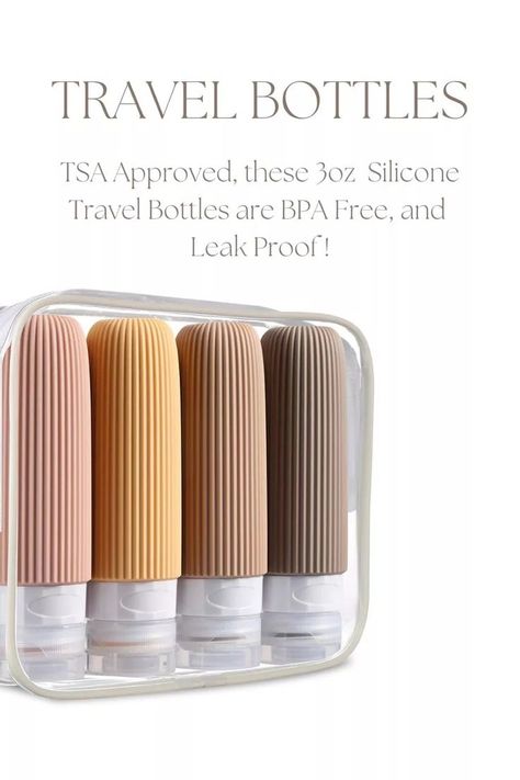 TSA Approved Silicone Travel Bottles Amazon, Amazon Home, Amazon Find, Found It On Amazon, Amazon Aesthetic, Amazon Gadgets, Travel Accessories, Travel Bottles, Fluted Gadgets, Aesthetic Travel, Modern Gadgets, Top Rated Gadgets Aesthetic, Amazon Aesthetic, Found It On Amazon, Aesthetic Amazon, Silicone Travel Bottles, Modern Gadgets, Tsa Approved, Aesthetic Travel, Amazon Beauty Products