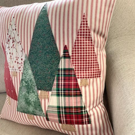 Christmas Tree Pillow Cover Trees Pillow Cover Farmhouse | Etsy Burlap Christmas Tree, Christmas Pillow Cover, Christmas Sewing Projects, Canvas Background, Fabric Christmas Trees, Christmas Tree Pillow, Farmhouse Christmas Tree, Tree Pillow, Christmas Pillows