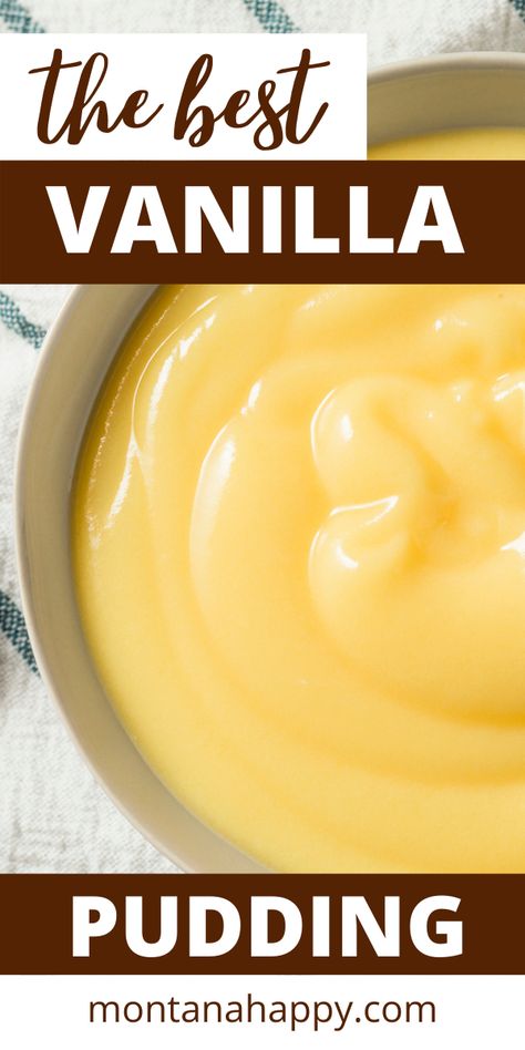 Vanilla Pudding Recipe, Butterscotch Pudding Recipes, Pudding Recipes Homemade, Vanilla Pudding Recipes, Homemade Vanilla Pudding, Drinks Summer, Dessert To Make, Easy Puddings, Homemade Pudding